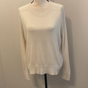 Banana Republic Cream Knit Top - silk and yak hair